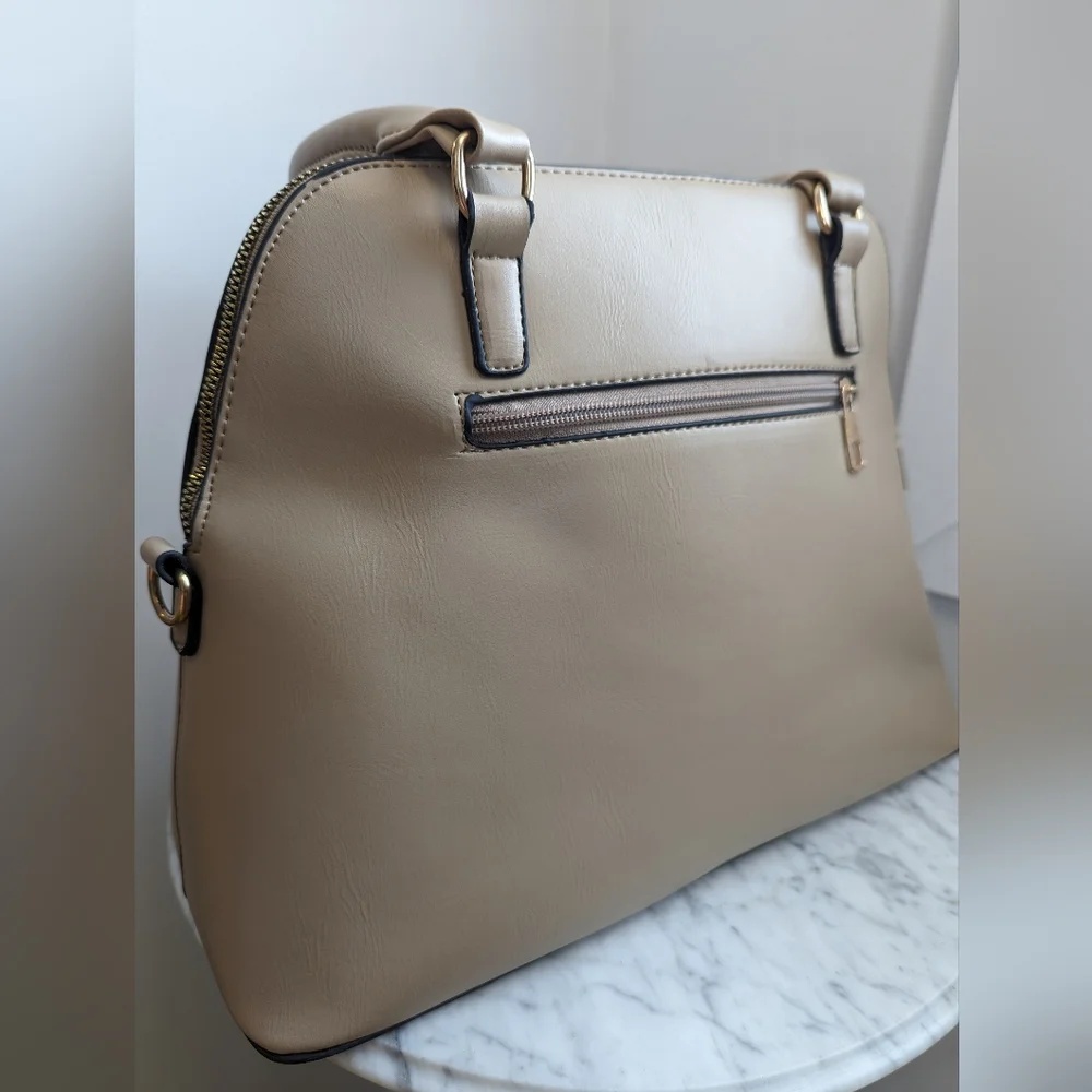 Neutral Geometric Shoulder Bag - Picture 5 of 7
